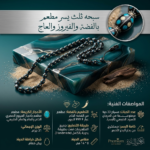 سبحة يسر مطعمه بالفضة والفيروز والعاج